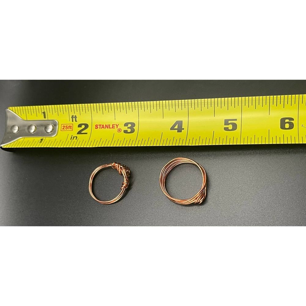 Copper Wire Wrapped Rings. 2 sizes - Picture 7 of 7
